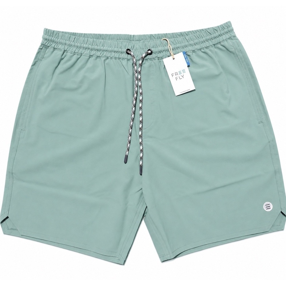 NEW Free Fly Mens Andros Swim Trunks Ocean Mist XXL UPF 50+ board shorts $78
